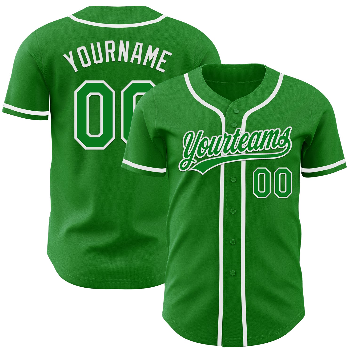 GrassGreen0012_1500x.jpg Grass Green White Authentic Baseball Jersey - Image 1