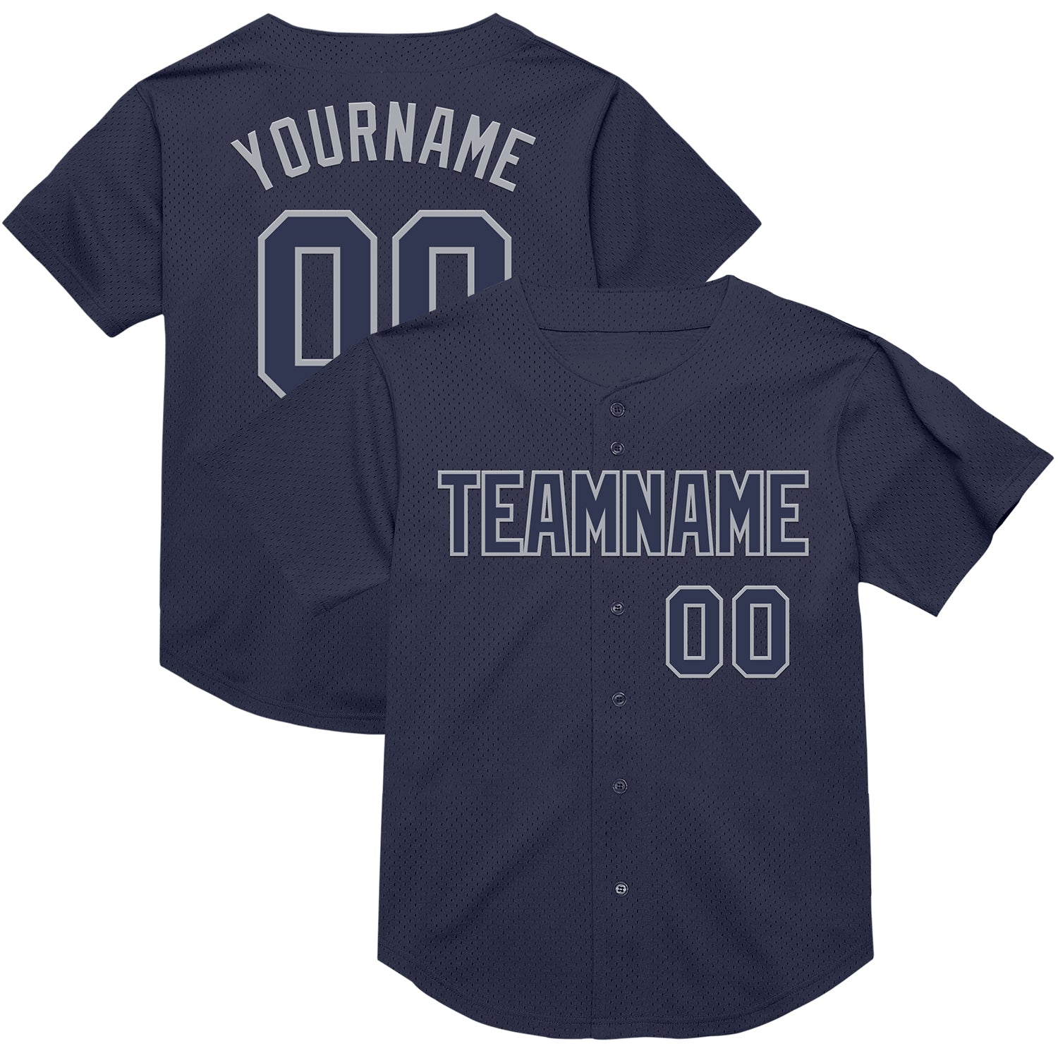 Navy0847_1500x.jpg Navy Gray Mesh Authentic Throwback Baseball Jersey - Image 1