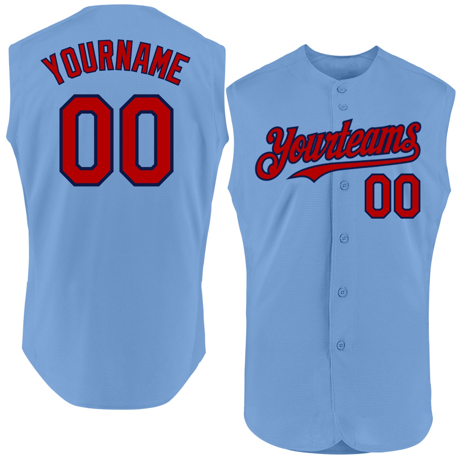 Sleeveless0312_1500x.jpg Light Blue Red-Navy Authentic Sleeveless Baseball Jersey - Image 1