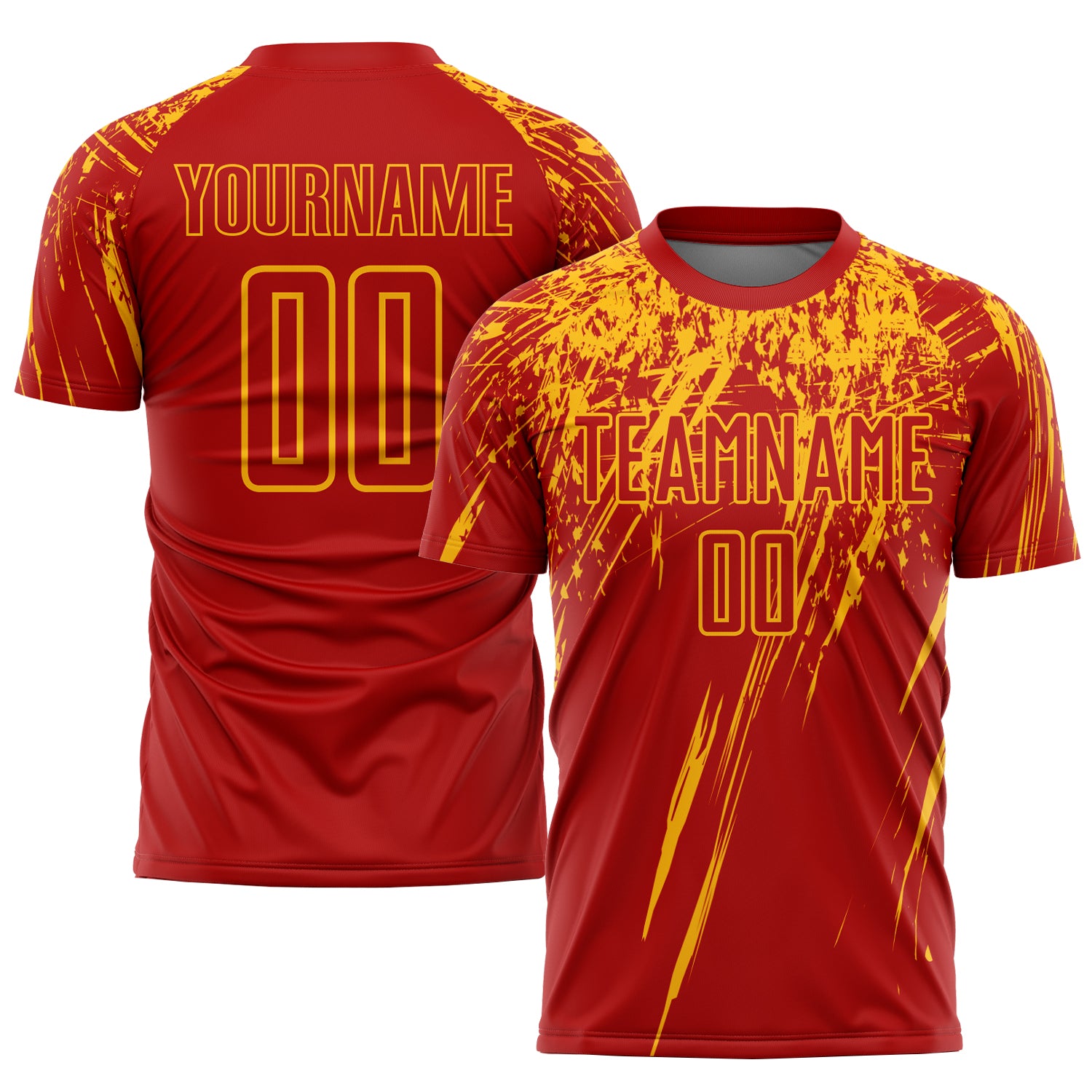 Soccer0801_1500x.jpg Red Gold Sublimation Soccer Uniform Jersey - Image 1