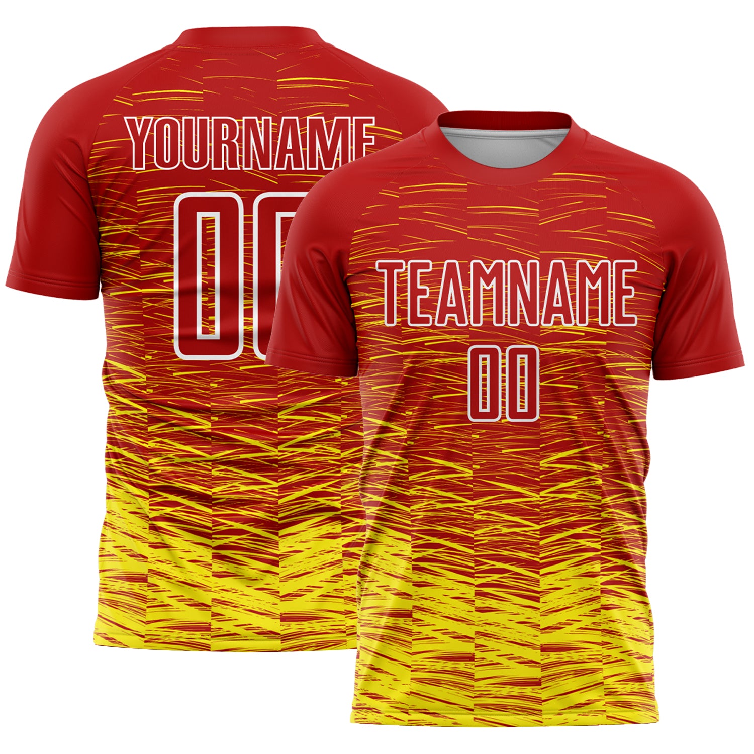 Soccer1534_1500x.jpg Red Light Yellow-White Line Sublimation Soccer Uniform Jersey - Image 1